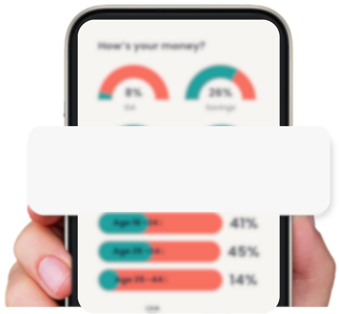 Phone showing your financial checkup notification